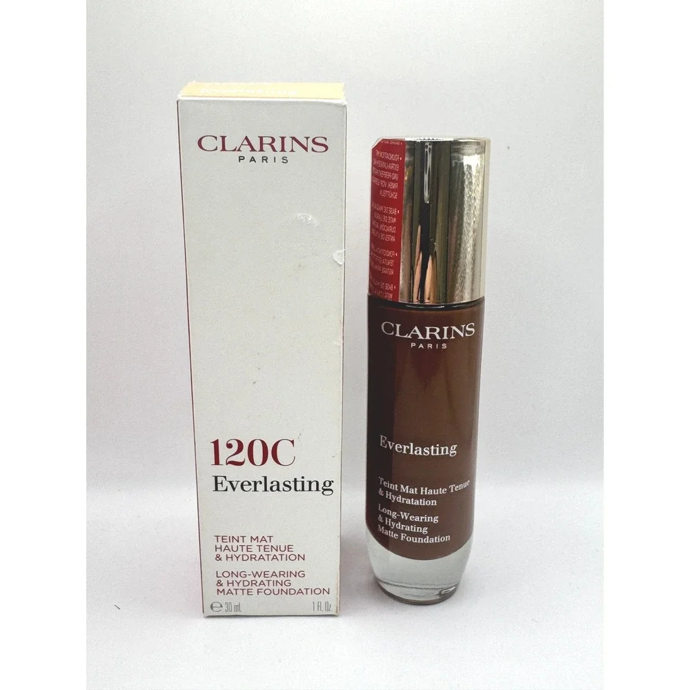 Clarins Everlasting Matte Foundation 120C Espresso NEW